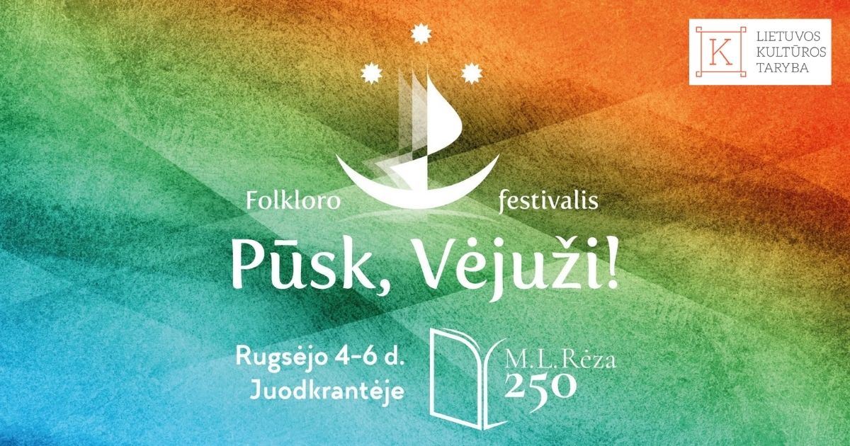Folkloro festivalio „Pūsk, vėjuži!“ renginio iliustracija